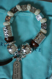 【貨物輸送無料】宝飾品・佩び物 リミニセンスシルバーブレスレットbracelet reminicence argent  perles et breloques
