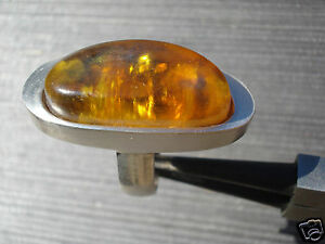 【送料無料】ジュエリー・アクセサリー ロングアンドオリジナルヴィンテージシルバーアンバーリングlongue et originale bague vintage en argent et ambret56