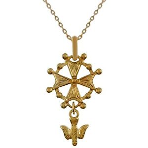 【送料無料】ジュエリー・アクセサリー ユグノーテクロスカラープラットバイドチョイスロングールcollier croix huguenote plaque or 750000 mixte longueur au choix 18,235円