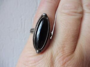 【貨物輸送無料】宝飾品・佩び物 リングシルバーオニックスbelle, vieux anneau __ 870 argent __ avec onix __