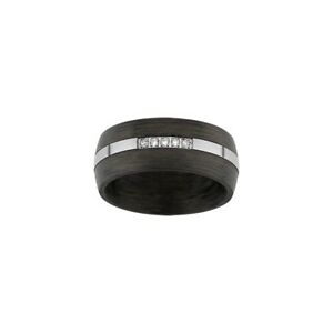 【送料無料】ジュエリー・アクセサリー ジルコンスチールリングbague damitie charbon acier inoxydable avec zircon 8mm bfr9104