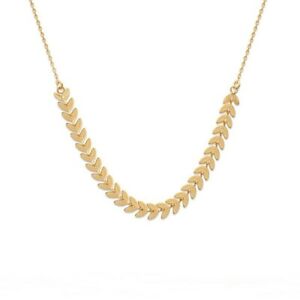 【貨物輸送無料】宝飾品・佩び物 メッキベイリーフチェーンネックレスローリエcollier chaine feuille de laurier plaque or  laurier