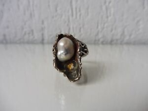 【貨物輸送無料】宝飾品・佩び物 リングシルバーパールbelle, vieux anneau __ 925 argent __ avec perle __