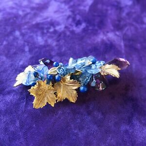 【送料無料】ジュエリー・アクセサリー ガラスブローチガラスgrande broche ancienne fantaisie en verre, patte de verre amp; metal