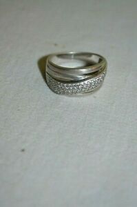 【貨物輸送無料】宝飾品・佩び物 シルバーリングインターレースリングジルコニウムオキシデbague argent 925 anneaux entrelacees et oxyde de  zirconium t 60