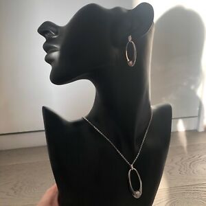 【送料無料】ジュエリー・アクセサリー ジュエリーシルバーイヤリングparure misaki collier et boucles doreilles argent et perles neuve authentique