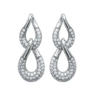 【貨物輸送無料】宝飾品・付属物 ジルコニウムネフアルジェントオキシデスイヤリングboucles doreilles en argent 925 rhodie et oxydes de zirconium neuf