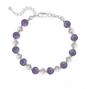【貨物輸送無料】宝飾品・付属物 シルバーブレスレットアメジストナインbracelet en argent 925 et amethystes  neuf