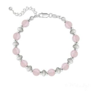 【貨物輸送無料】宝飾品・付属物 シルバーブレスレットピンククォーツボールナインbracelet en argent 925 et boules de quartz rose  neuf