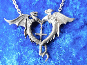 【貨物輸送無料】宝飾品・佩び物 チェーン店火竜magnifique chaine __ dragon avec croix __ alchemy gothic__