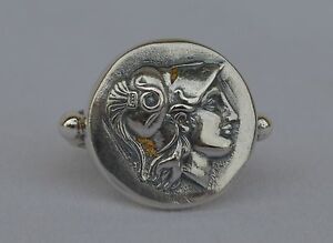 【貨物輸送無料】宝飾品・佩び物 アテナシルバーリングサイズシンボルgoddess athena silver ring size us 8 12  symbol of wisdom strengthstrategy