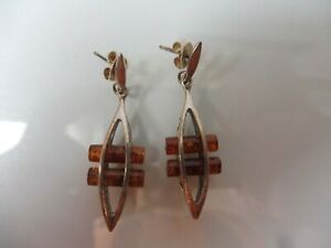 【送料無料】ジュエリー・アクセサリー イヤリングイヤリングシルバーアンバーbelle, vieux boucles doreilles,boucles doreilles , 925 argent avec ambre|hokushin