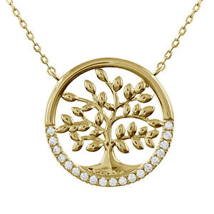 【貨物輸送無料】宝飾品・付属物 ネックレスゴールドメッキジルコニウムcollier arbre de vie plaque or et oxydes zirconium  longueur 40 珊  5 珊 neuf