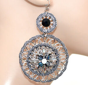 【送料無料】ジュエリー・アクセサリー ブークルズイヤリンググリアージェントエスニックサークルboucles doreilles femme gris argent cercles ethnique filigrane earrings bb30