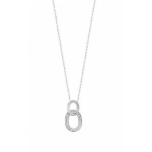 【貨物輸送無料】宝飾品・佩び物 シルバーネックレスローディッドリングアスペクトcollier en argent 925000 rhodie anneaux entrelaces aspect cordes tressees