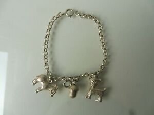 【貨物輸送無料】宝飾品・佩び物 シルバーブレスレットチャームブレスレットsublime,vieux bracelet argent bracelet de charme avec 3 beaux