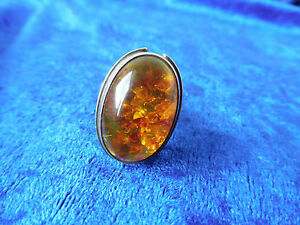 【貨物輸送無料】宝飾品・佩び物 リングシルバーアンバーbelle, vieux anneau __ 835 argent __ avec ambre ___
