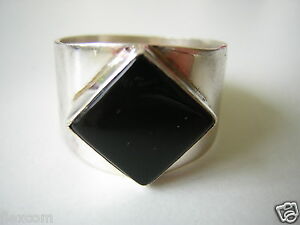 【貨物輸送無料】宝飾品・佩び物 スターリングシルバーリングシルバージュエリーmassif 925 bague argent sterling m onyx 8,3 g19,8 粍 argent bijoux 218