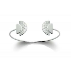【貨物輸送無料】宝飾品・佩び物 シルバーリングローディエハーフサークルハンマーjonc en argent rhodie demi cercle effet martele