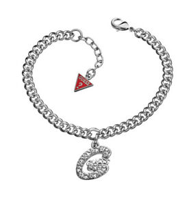 【送料無料】ジュエリー・アクセサリー ハンドチェーンブレスレットシルバーペンダントguess bracelet chaine de main ubb31201 argente avec pendentif en g forme