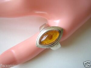 【貨物輸送無料】宝飾品・佩び物 アンバーシルバーリングハニーオーバルアンバー925 bague argent ambre miel ovale 7,1 g20,9 粍 ambre