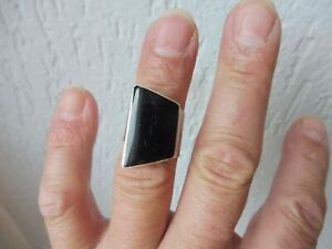 【貨物輸送無料】宝飾品・佩び物 しろがね色belle, vieux anneau, 835 argent avec onyx