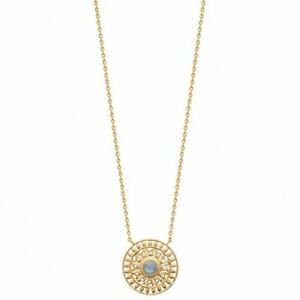 【貨物輸送無料】宝飾品・佩び物 リアルレースラブラドリットサークルゴールドメッキネックレスcollier en plaque or cercle en dentelle et labradorite veritable