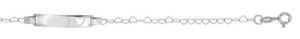 【貨物輸送無料】宝飾品・佩び物 ハートプレートパーソナライズブレスレットシルバーエンドbracelet personnalise avec plaque de gravure c?ur 925 argent fin 19糎 426044