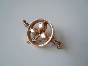 【貨物輸送無料】宝飾品・佩び物 ゴールデンブローチサードパーレantique dore broche avec saatperle fleurs 3,2 g3,5 x 2,2 糎