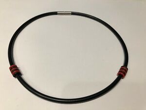 【貨物輸送無料】宝飾品・佩び物 ナインラバーネックレスブラックレッドネックレス