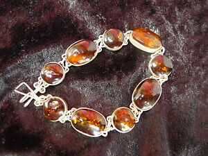 【貨物輸送無料】宝飾品・付属品 ブレスレットアンバーシルバーsublime, vieux bracelet __ ambre __ 800 argent _____