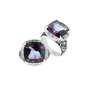 【貨物輸送無料】宝飾品・佩び物 シルバーリングミスティッククォーツbague en argent avec mystic quartz ar6145mt229糎