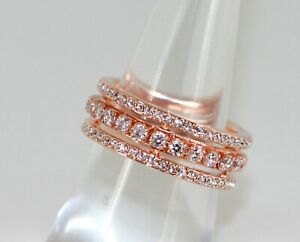 【貨物輸送無料】宝飾品・付属品 スワロフスキーリングピンクメッキゴールドナインボックスswarovski further anneau blanc, rose plaque or gr52 neuf avec boite