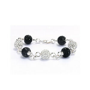 【送料無料】ジュエリー・アクセサリー ジュエルコロンドンシルバーボールディスコブレスレットブラッククリスタルjewelco london argent boule disco bracelet 10mm cristal noir