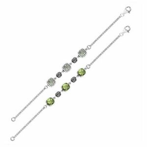 【貨物輸送無料】宝飾品・佩び物 シルバースターリングブレスレットグリーンアメジストargent sterling bracelet avec vert amethyste ab9007gam