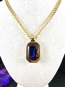 【貨物輸送無料】宝飾品・佩び物 ファビュラスケネスジェイレーントンゴールデンチェーンカラースイカヘリオロープペンダントfabuleux kenneth jay lane ton dore chaine collier pasteque heliotrope pendentif