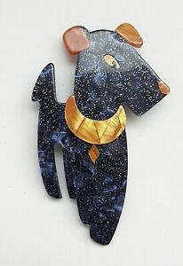 【貨物輸送無料】宝飾品・付属品 リースタインドッグブローチlea stein dog brooch ric