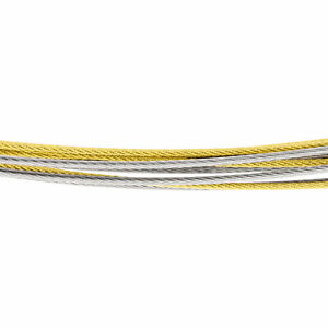 【貨物輸送無料】宝飾品・佩び物 ケーブルデザインカラーゴールデンバイカラースチールチェーンserieux conception cable collier ds10ビスマス 10fach chaine en acier bicolore dore