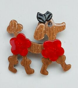 【貨物輸送無料】宝飾品・付属品 リースタインプードルドッグブローチlea stein poodle dog brooch