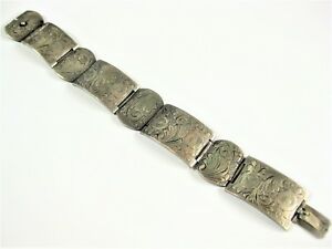 【貨物輸送無料】宝飾品・付属品 しろがね色腕輪antique bracelet en argent 800,19,5 糎
