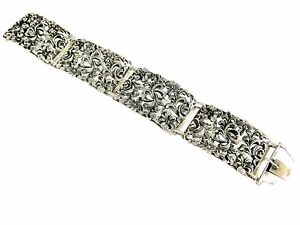 【貨物輸送無料】宝飾品・付属品 しろがね色腕輪antique bracelet en argent 835,18,8 糎