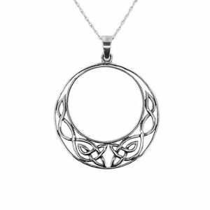 【貨物輸送無料】宝飾品・佩び物 ケルトシルバーノットラウンドペンダントceltique trinite n?ud argent pendentif rond xl
