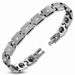 【貨物輸送無料】宝飾品・付属品 カーバイドバーニッシュメッキパンサートブレスレット10粍 ?bracelet magnetique a maillons panthere en plaque burnish en carbure de t