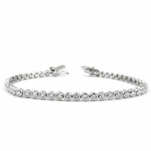 【貨物輸送無料】宝飾品・付属品 テニスブレスレットスモールシルバーサークルローディエジルコネキュービクブリリアントbracelet tennis petit cercle en argent rhodie zircone cubique 3粍 brillant 20糎