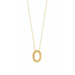 【貨物輸送無料】宝飾品・佩び物 メッキペンダントネックレスcollier en plaque or pendentif ovale aspect cordes tressees
