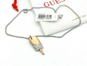 【貨物輸送無料】宝飾品・付属物 シルバーイネキシブルスチールネックレスペンダントguess ubn79137 collier acier inoxydable argent pendentif longueur env 45 珊 s
