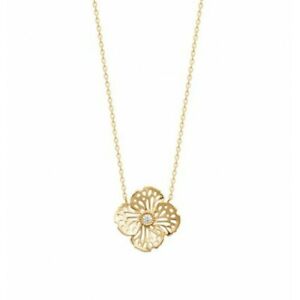 【送料無料】ジュエリー・アクセサリー メッキレースペンダントネックレスホワイトジルコニウムcollier en plaque or pendentif fleur en dentelle avec zirconium blanc