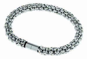 【貨物輸送無料】宝飾品・付属品 ブレスレットスチールポリernstes design bracelet a528 acier inoxydable poli, avec fermeture magnetique