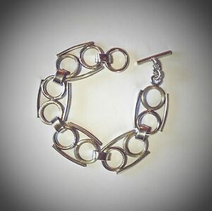 【貨物輸送無料】宝飾品・付属品 ヴィンテージブレスレットモダニストシルバーソヴェイタリアbracelet vintage  moderniste  argent 800 signe sove  italie  rs