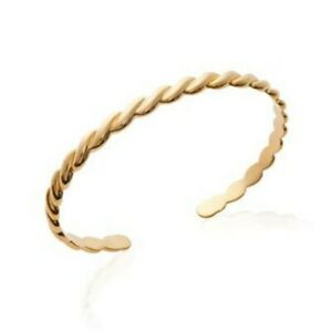 【貨物輸送無料】宝飾品・佩び物 メッキメッシュjonc en plaque or maille fine tressee